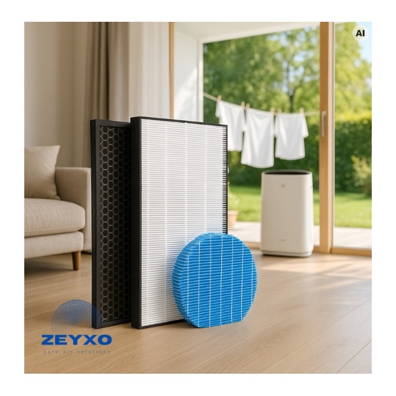 Wasser-, HEPA- und Kohlefilter-Set FZ-A61MFR, FZ-A51HFR, FZ-A51DFR für SHARP-Luftreiniger KC-A50EUW FA32